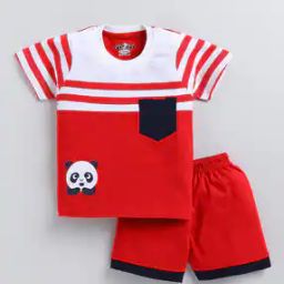 Graphic Print T-Shirt & Shorts Set-15