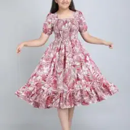 girl fit and flare dress-image-64
