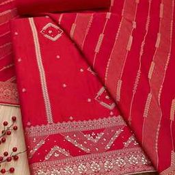  Women Zari Woven Unstitched Dress Material-image-30
