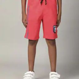 Boys Relaxed Fit Flat-Front Shorts with Applique-image-1