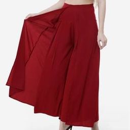 Women Flared Flat-Front Palazzos-picture-17