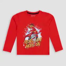Boys Regular Fit Printed Crew-Neck T-Shirt-image-7