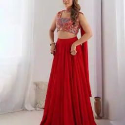 Women Embroidered Lehenga Choli Set-image-1