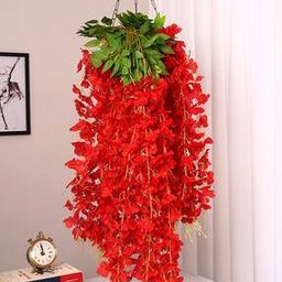 Artificial Hanging Orchid Flowers Bush for Wall Decoration -image-1