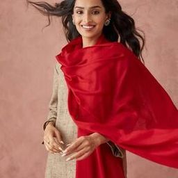 Women Woven Stole with Frindged Hems-image-92