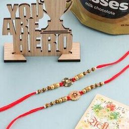 Men Set of 2 Beaded Tie-Up Rakhis-22