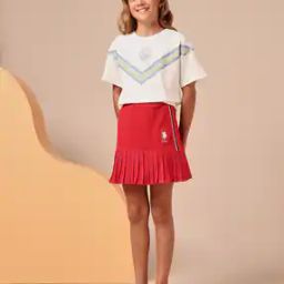 Girls Cotton A-Line Skirt-image-57