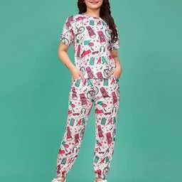 dadx Printed T-Shirt & Pyjamas Set-picture-15