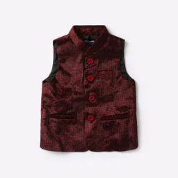 Printed Waistcoat with Welt Pockets-image-30