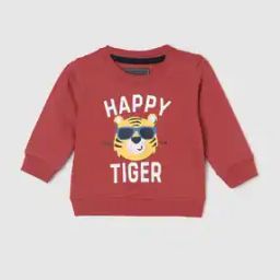 Typographic Print Sweatshirt with Ribbed Hems-image-34