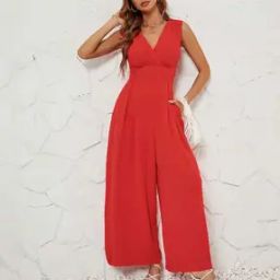 Women Wrap Jumpsuit with Insert Pocket-picture-22
