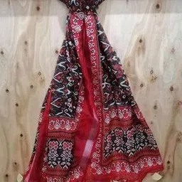 Floral Print Dupatta with Tassels-2