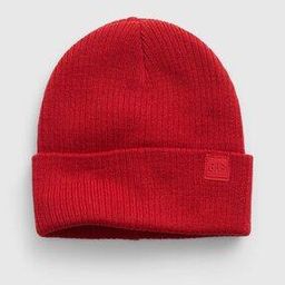 Ribbed Beanie with Logo Applique-image-12