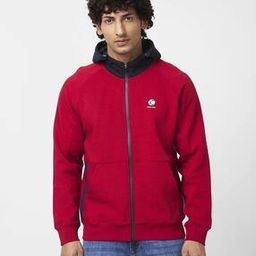Men Slim Fit Zip-Front Sweatshirt-image-90
