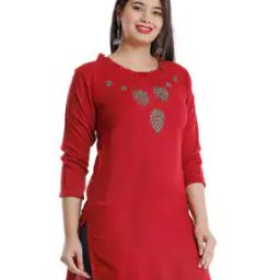 Embroidered Straight Kurti-image-27