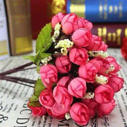 homesake Set of 4 Artificial Rose Flower Bunches image 1