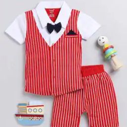 Striped Shirt & Pants Set-image-64