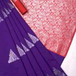 Women Kanjeevaram Silk Saree with Blouse Piece-picture-23