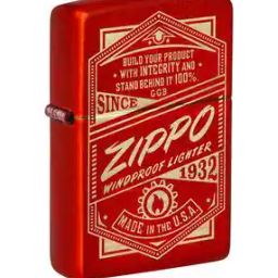 Zippo It Works Design Metallic Red Windproof Lighter-picture-15