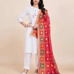 Women  Phulkari Embroidered Dupatta-image-89