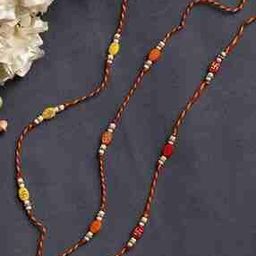 Set of 3 Om and Swastika Rakhi-image-45