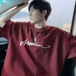 Men Typographic Print Oversized Crew-Neck T-Shirt-image-24