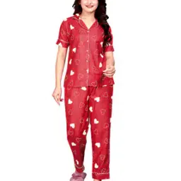 Women Printed Shirt & Pyjamas Set-image-19