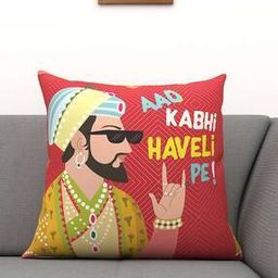 Graphic Print Cushion Cover with Cushion Insert-51