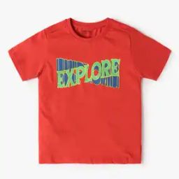 Boys Typographic Print Relaxed Fit Crew-Neck T-Shirt-picture-11