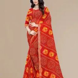 Women Bandhani Print Georgette Saree-picture-14