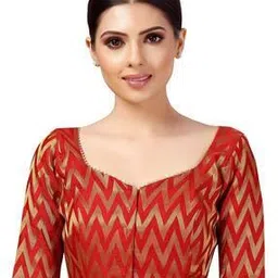 studio shringaar Chevron Woven Front-Open Blouse-picture-21