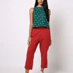 Women Regular Fit Flat-Front Pants-image-17