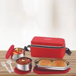 Set of 3 Stainless Steel Containers with Plastic Fork & Spoon-25
