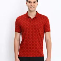 Men Micro Print Regular Fit T-shirt-image-29