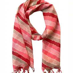 Women Striped Dupatta with Tassels-picture-17