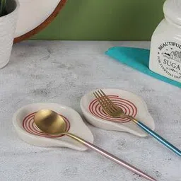 Set of 2 Geometric Print Spoon Rests-image-36