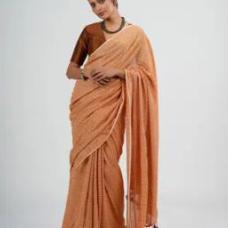 Floral Woven Saree with Tassels-image-14