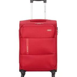 Typographic Print Trolley Bag with Number Lock-6