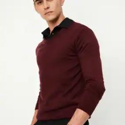 Men Regular Fit V-Neck Pullover-picture-16