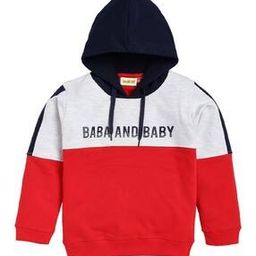 Colourblock Hoodie with Ribbed Hem-image-35