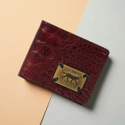  Men Leather Bi-Fold Logo Print Wallet-picture-3