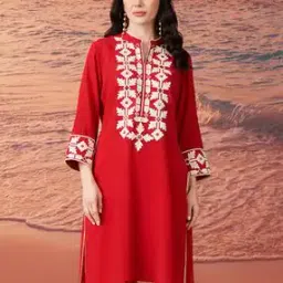 lakshita Women Embroidered Straight Kurti-picture-37