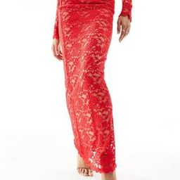 Women Lace Maxi Column Skirt-image-6