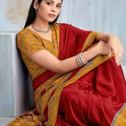 Women Printed Saree with Blouse Piece-image-12