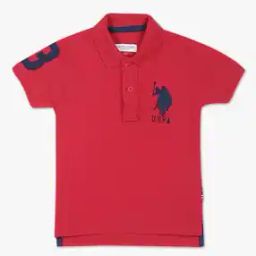 Boys Regular Fit Polo T-Shirt with Logo Embroidery-image-72