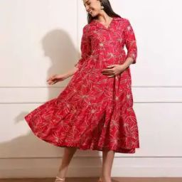 Women Floral Print Fit & Flare Dress-image-48
