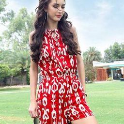 sera Women Floral Print Tie-Up Neck Jumpsuit-picture-29