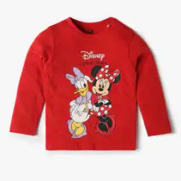 Girls Micky Mouse Print Regular Fit Crew-Neck T-Shirt-picture-5