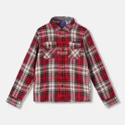 Boys Woven Yard Checked Tailored Fit Shirt-image-49