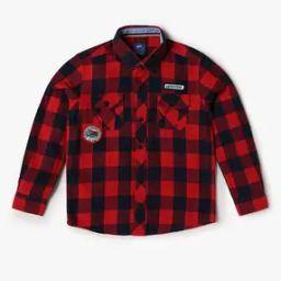 Boys Checked Regular Fit Shirt with Flap Pockets-image-23